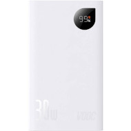 Повербанк BASEUS Adaman2 Digital Display Fast Charge Power Bank 30W 20000mAh White (PPAD080102)