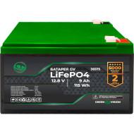 Акумуляторна батарея GREENVISION LiFePO4 GV LiFePO4 12V/9Ah (12.8В, 9Агод)