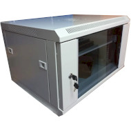 Настінна шафа 19" HYPERNET WMNC-35-4U-Flat-AC (4U, 600x350мм, RAL7035)