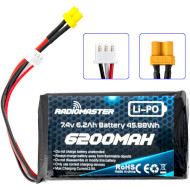 Аккумулятор RADIOMASTER 2S 7.4V 6.2Ah 45.99Wh Li-Po Battery 6200mAh