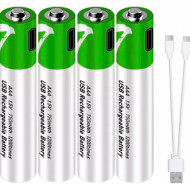Акумулятор SMARTOOOLS AAA 500mAh, USB-C заряджання 4шт/уп