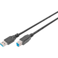 Кабель DIGITUS USB3.0 AM/BM 1.8м Black (AK-300115-018-S)