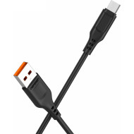 Кабель DENMEN D01V USB-A to Micro-USB 2.4A 1м Black