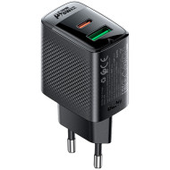 Зарядное устройство ACEFAST A98 Fast Charge Wall Charger GaN PD30W (1xUSB-C, 1xUSB-A) Black