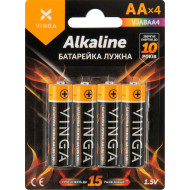 Батарейка VINGA AA 4шт/уп