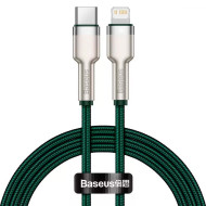 Кабель BASEUS Cafule Metal Data Cable Type-C to Lightning PD 20W 1м Green (CATLJK-A06)