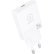 Зарядное устройство WUW C216 1xUSB-C, 25W, GaN White