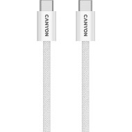 Кабель CANYON Onwire 60MG Type-C to Type-C Magnet Braided 60W 1м White (CND-CCMG60AB15W)