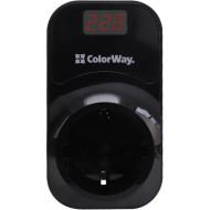 Реле контролю напруги в розетці COLORWAY 16A/3680W, 150V-210V/230V-280V DS4 (CW-VR16-04D)