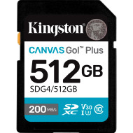 Карта памяти KINGSTON SDXC Canvas Go! Plus 512GB UHS-I U3 V30 Class 10 (SDG4/512GB)