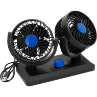 Автомобильный вентилятор VOLTRONIC F30 Dual-Headed 360° Rotating Car Fan with Low Noise & Adjustable Airflow