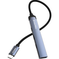 USB-хаб COLORWAY 4-in-1 USB-C to 1xUSB3.0, 3xUSB-C2.0 (CW-HUB07)