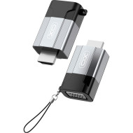 Адаптер XO GB014 HDMI - VGA Black/Gray