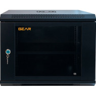 Настенный шкаф 19" GEAR GWMSN-9U-600-450 + полка 19" (9U, 600x450мм, RAL9005)