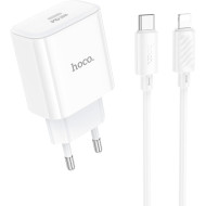 Зарядний пристрій HOCO C76A Pro Speed Source 1xUSB-C PD30W White w/Type-C to Lightning cable (6942007616317)