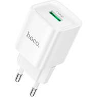 Зарядний пристрій HOCO C145A Charm 1xUSB-C, QC3.0 White (6942007630214)