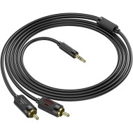 Кабель HOCO UPA28 3.5 Duble Ltus RCA Adio Cable mini-jack 3.5 mm (M) - 2RCA (M) 1.5м Black
