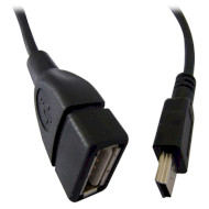Кабель OTG ATCOM USB2.0 Mini-BM/AF 0.8м (12821)