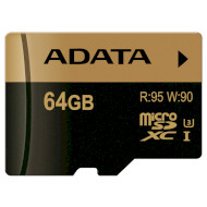 Карта памяти ADATA microSDXC XPG 64GB UHS-I U3 Class 10 (AUSDX64GXUI3-R)