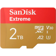 Карта пам'яті SANDISK microSDXC Extreme 2TB UHS-I U3 V30 A2 Class 10 + SD-adapter (SDSQXAV-2T00-GN6MA)