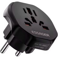 Универсальный сетевой переходник ESSAGER Global Universal Adapter EU Male to World Female Black