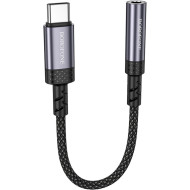 Адаптер BOROFONE BV24 Graceful Digital Audio Converter Cable USB-C to 3.5mm Gray
