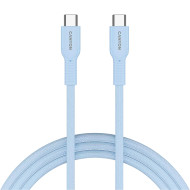 Кабель CANYON OnWire 60CL Type-C to Type-C Color Braided 60W 1м Light Blue (CND-CCAP60AB10LBL)
