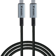 Кабель VERBATIM USB4.0 Sync & Charge Type-C to Type-C PD 240W 1.2м Black (31847)