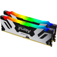Модуль пам'яті KINGSTON FURY Renegade RGB DDR5 8000MHz 48GB Kit 2x24GB Black/Silver (KF580C38RSAK2-48)