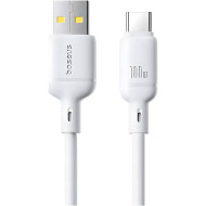 Кабель BASEUS Silky Series Fast Charging Cable USB-A to Type-C 100W 1м White (6932172668884)