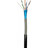 Кабель сетевой для наружной прокладки GEAR FTP Cat.6 4x2x0.57 CCA Black 305м (GEC-FTPC6CCAOUT057305)