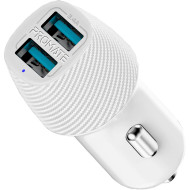 Автомобільний зарядний пристрій PROMATE VolTrip-Duo 2xUSB-A, 3.4A Car Charger White