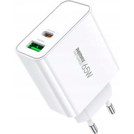 Зарядное устройство REMAX RP-U125 Kiddy Series 1xUSB-A, 1xUSB-C, PD65W, QC4.0 White