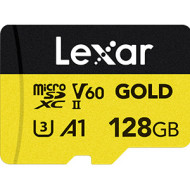 Карта памяти LEXAR microSDXC Professional Gold 128GB UHS-II U3 V60 A1 Class 10 (LMSGOLD128G-BNNNG)