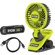 Настільний портативний вентилятор RYOBI 4V Cordless Clamp Fan RCF4-120G