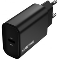 Зарядное устройство CANYON OnCharge 30CL 1xUSB-C 30W Black (CNE-CHA30CLB)