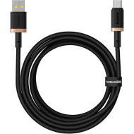Кабель BASEUS Dura Series Fast Charging Cable USB to Type-C 60W 2м Black/Gold (P10377802U01-02)