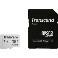 Карта памяти TRANSCEND microSDXC 300S 1TB UHS-I U3 V30 A2 Class 10 + SD-adapter (TS1TUSD300S-A)