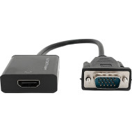 Конвертер видеосигнала VOLTRONIC Full HD 1080P VGA to HDMI Black