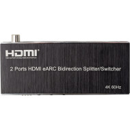 HDMI сплиттер 2 to 2 POWERPLANT 2-Port HDMI eARC Bidirection Splitter/Switcher (CA914906)
