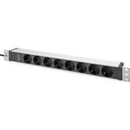 Блок розеток DIGITUS 19", 1U, 8xSchuko, 16А, без выключателя, 2м (DN-95428)