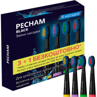 Насадка для зубной щётки PECHAM Travel Black 4шт