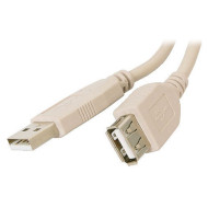 Кабель-подовжувач ATCOM USB2.0 AM/AF White 3м (3790)