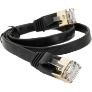 Патч-корд плаский WEEPDA U/UTP Cat.7 CU 0.5м Black