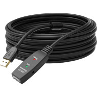 Активний USB подовжувач USB 2.0 AM/AF 30м Black (B01103)