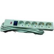 Сетевой фильтр 2E 2E-SP515OSM3WH White, 5 розеток, 3м
