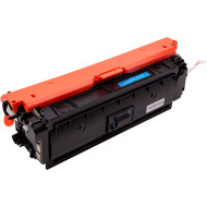 Тонер-картридж POWERPLANT для HP Color LaserJet M554 Cyan з чіпом (PP-W2121ACY)