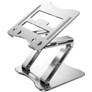 Подставка для ноутбука RTAKO RS-CP75D 3-Level Rotating Carbon Steel Laptop Stand Silver