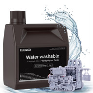 Фотополімерна смола для 3D принтера ELEGOO Water-Washable Resin, 2кг, Ceramic Gray (50.103.0127)
