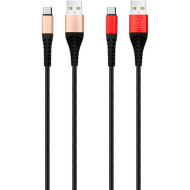 Кабель WUW X140 USB-A to Type-C 2.4A 1м Black
